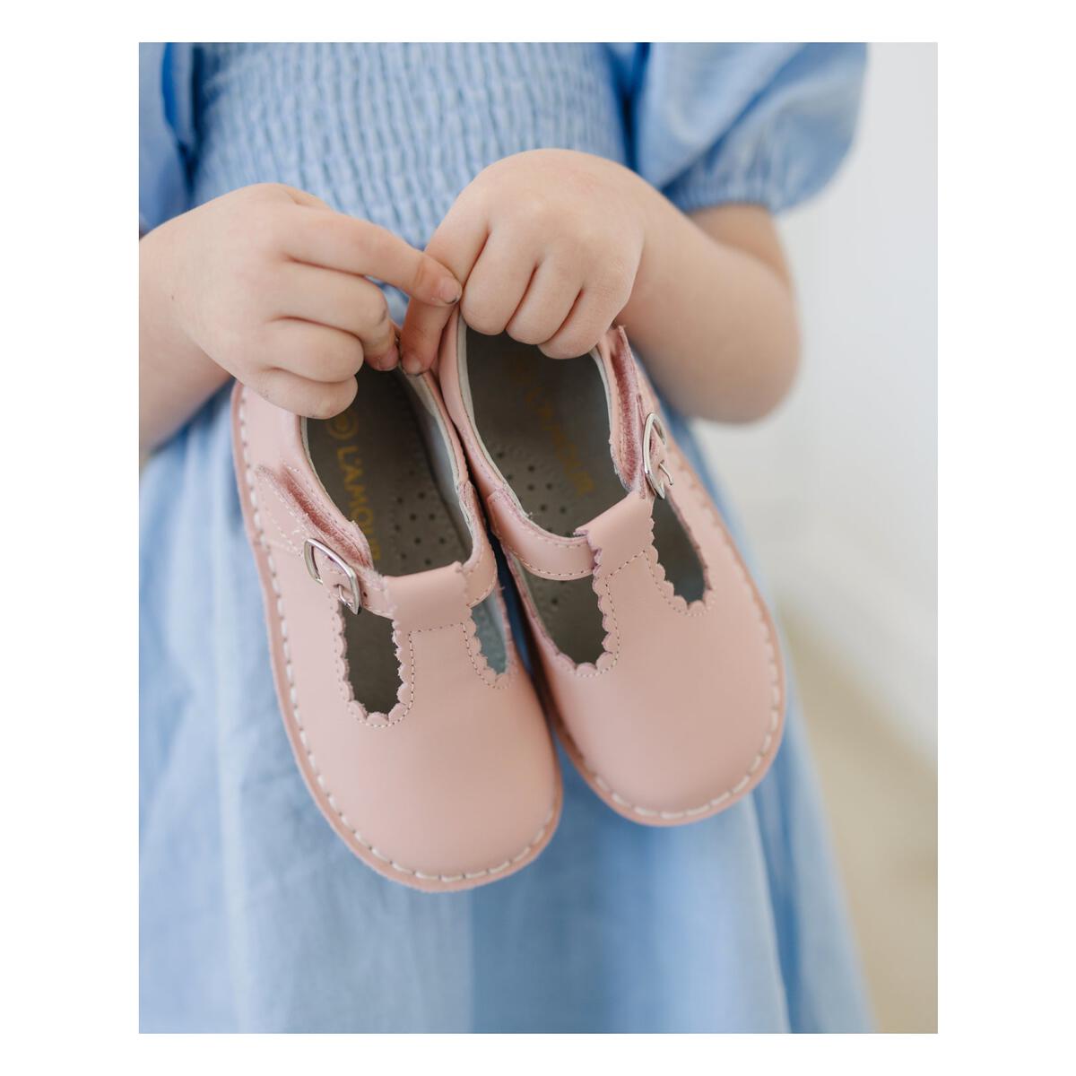 Blush Pink Selina Scalloped Mary Jane