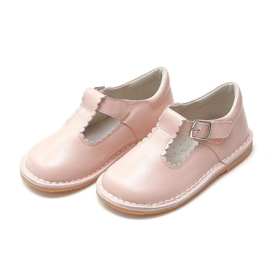 Blush Pink Selina Scalloped Mary Jane