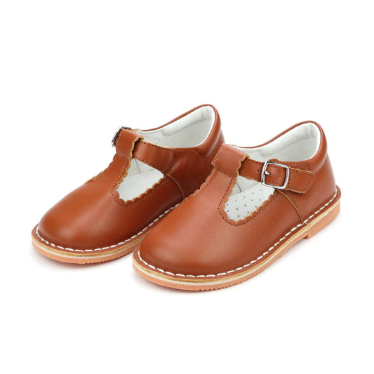 Cognac Selina Scalloped Mary Jane
