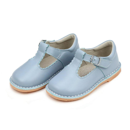 Dusty Blue Selina Scalloped Mary Jane